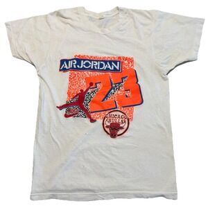 Vintage Jordan Nike 80s Boot Chicago Bulls Single Stitched Shirt Sz M RARE